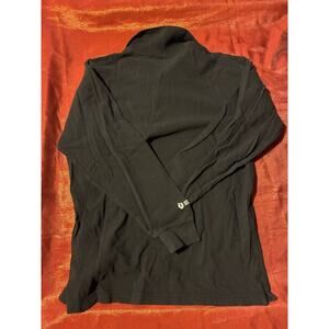 Outer Banks Polo Shirt Mens L Black Long Sleeve Collared Embroidered Logo Casual